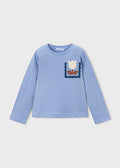 Long Sleeve Floral Pocket Tee