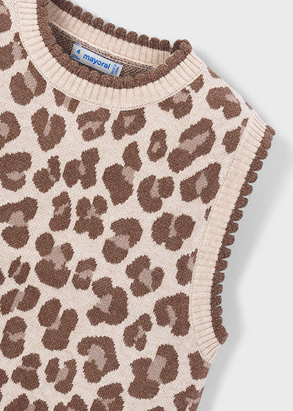 Leopard Sweater Vest
