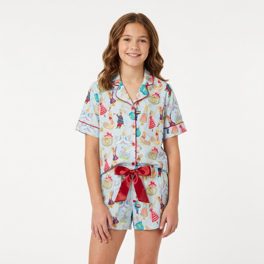 12 Days of Christmas, 2 pc Silky Set Pj's