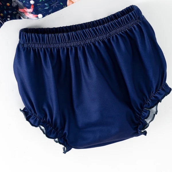 Christmas 2 pc Baby set / Navy w/Horse Print