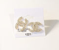 CC Gold & Crystal Post Earrings