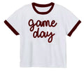Girl Game Day Ringer Boxy T-Shirt