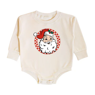 Retro Christmas Baby L/S Onesie