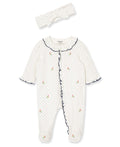 Baby Girl  Cotton Zipper Footies