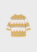 Baby Girl Wave Block Knit Dress