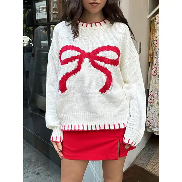 Women's Croquette Bow Sweater