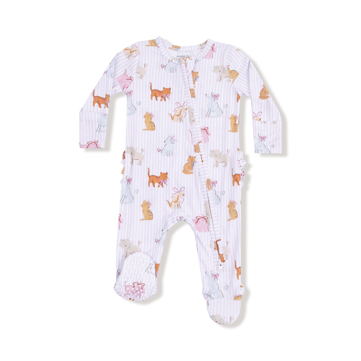 Baby Girl Bamboo Ruffled Footie Pj