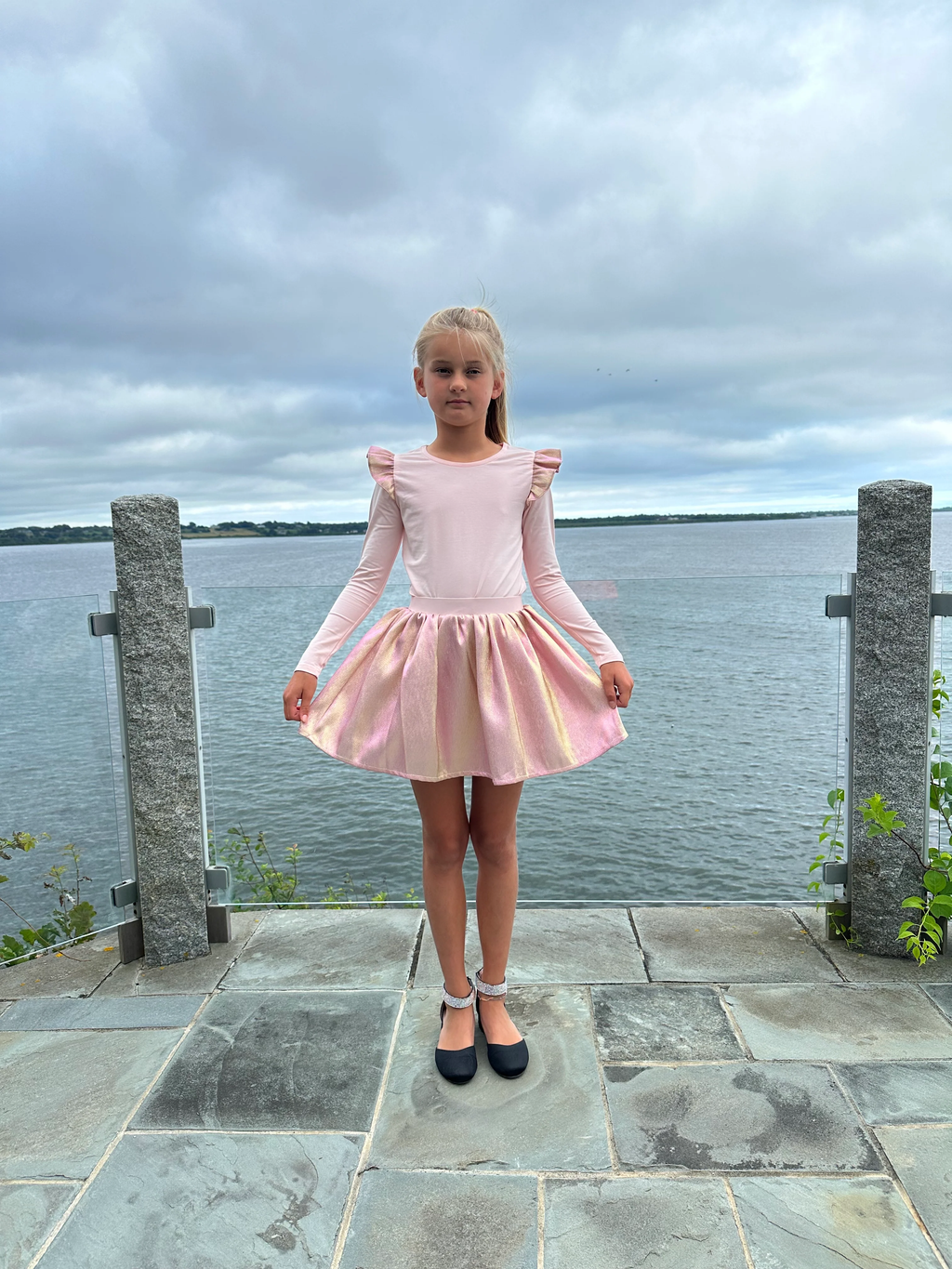 Junior Metallic Gathered Skirt