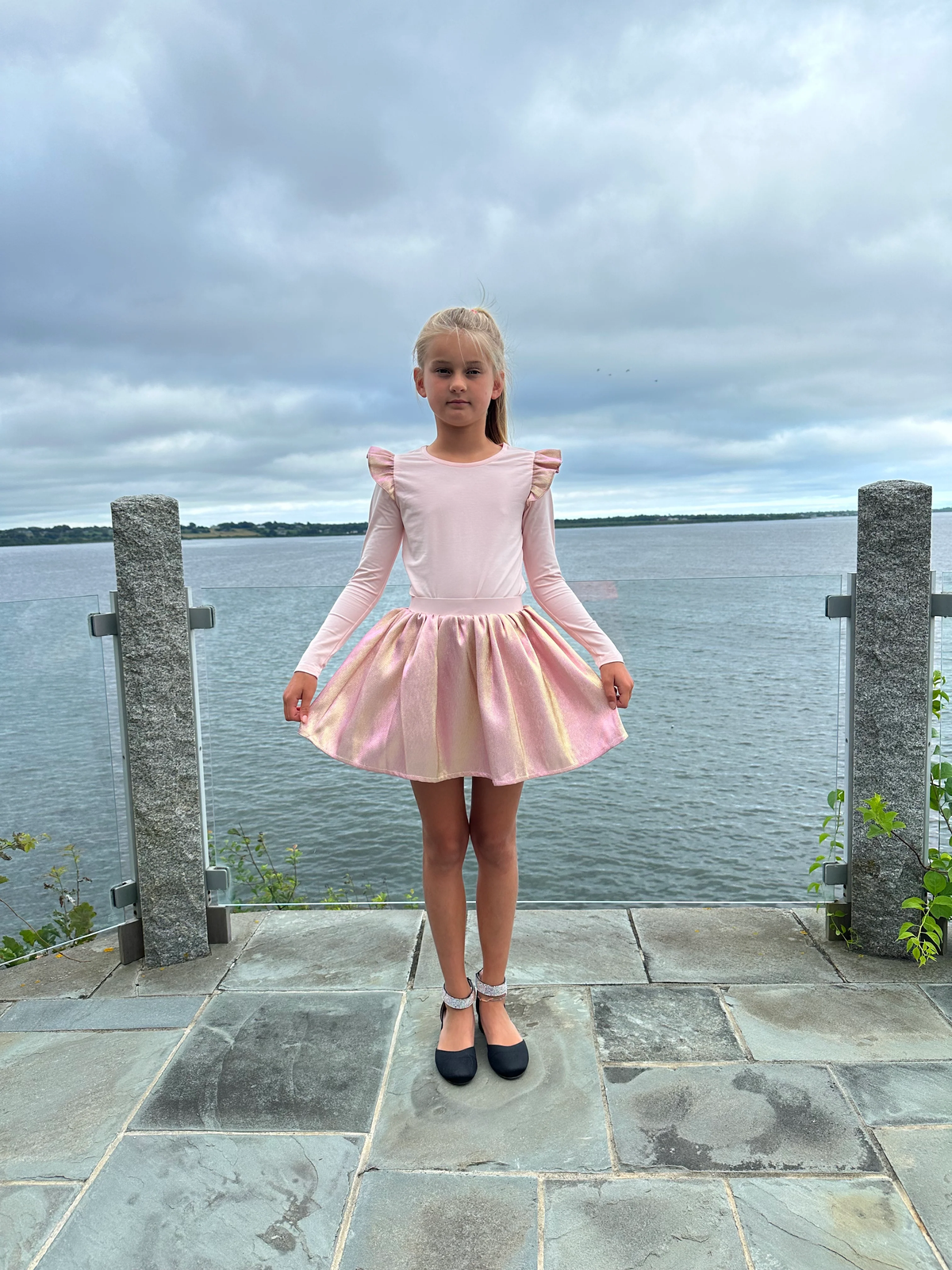 Junior Metallic Gathered Skirt