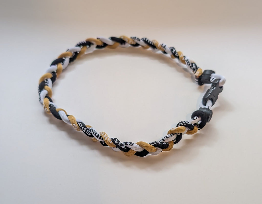 3 Rope Braided Tornado Titanium Sport Baseball 18" Necklace