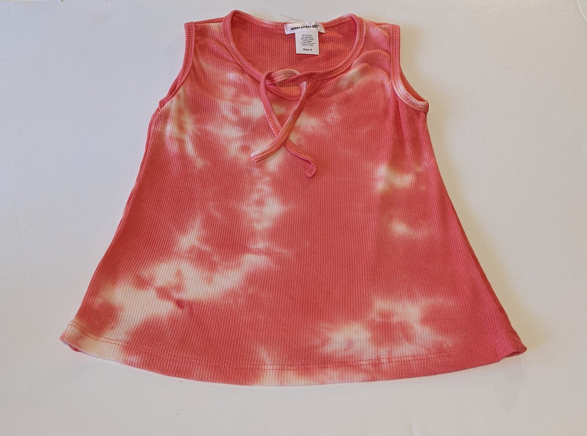 Tween Tie Dye Keyhole Tank Top