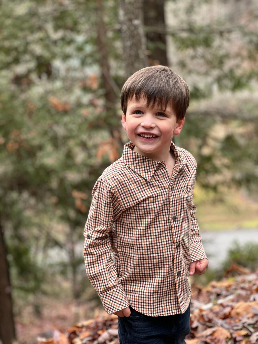 Boy L/S Woven Plaid shirt