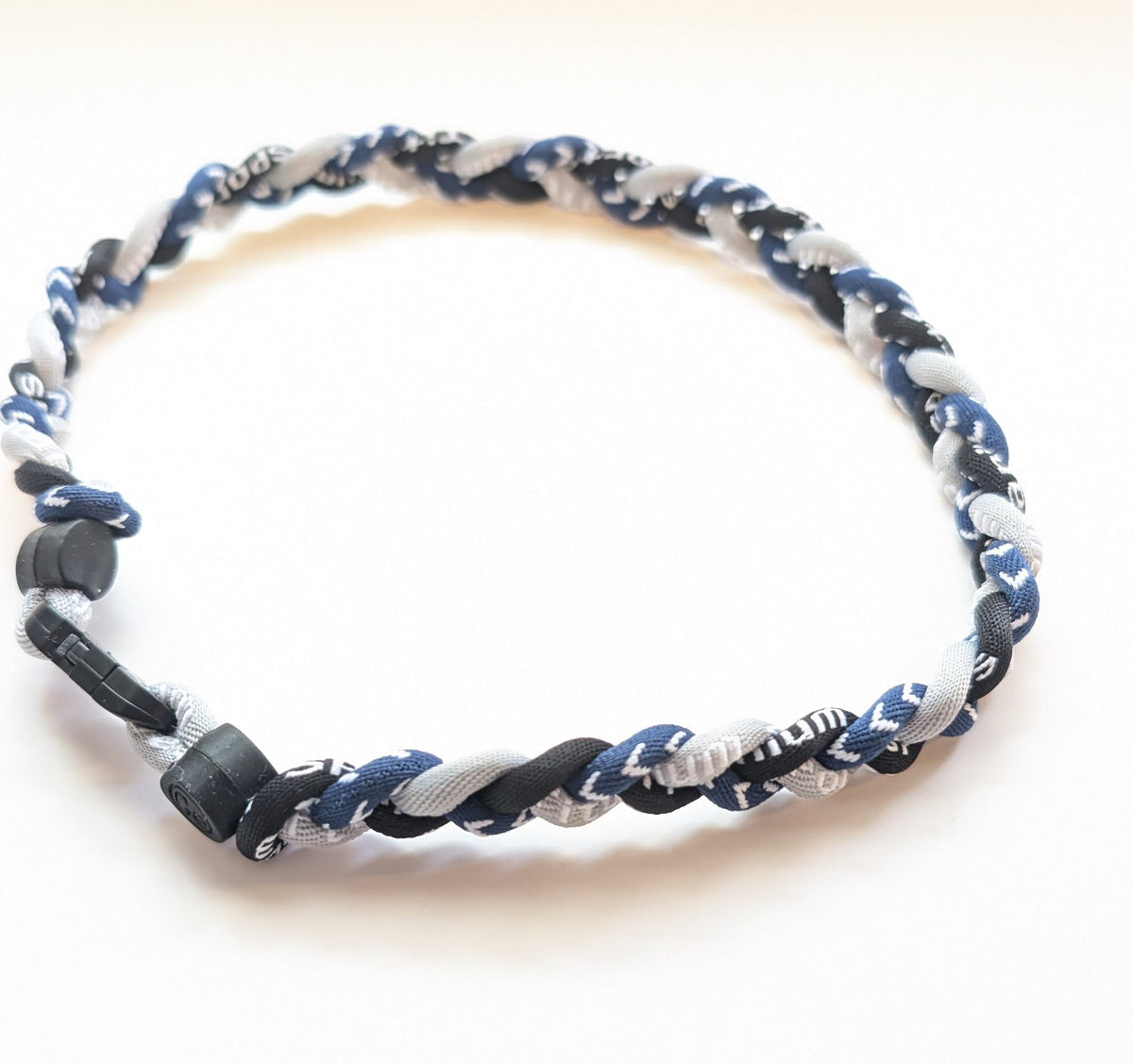 3 Rope Braided Tornado Titanium Sport Baseball 18" Necklace