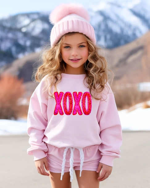 Faux Sparkly XOXO Sweatshirt