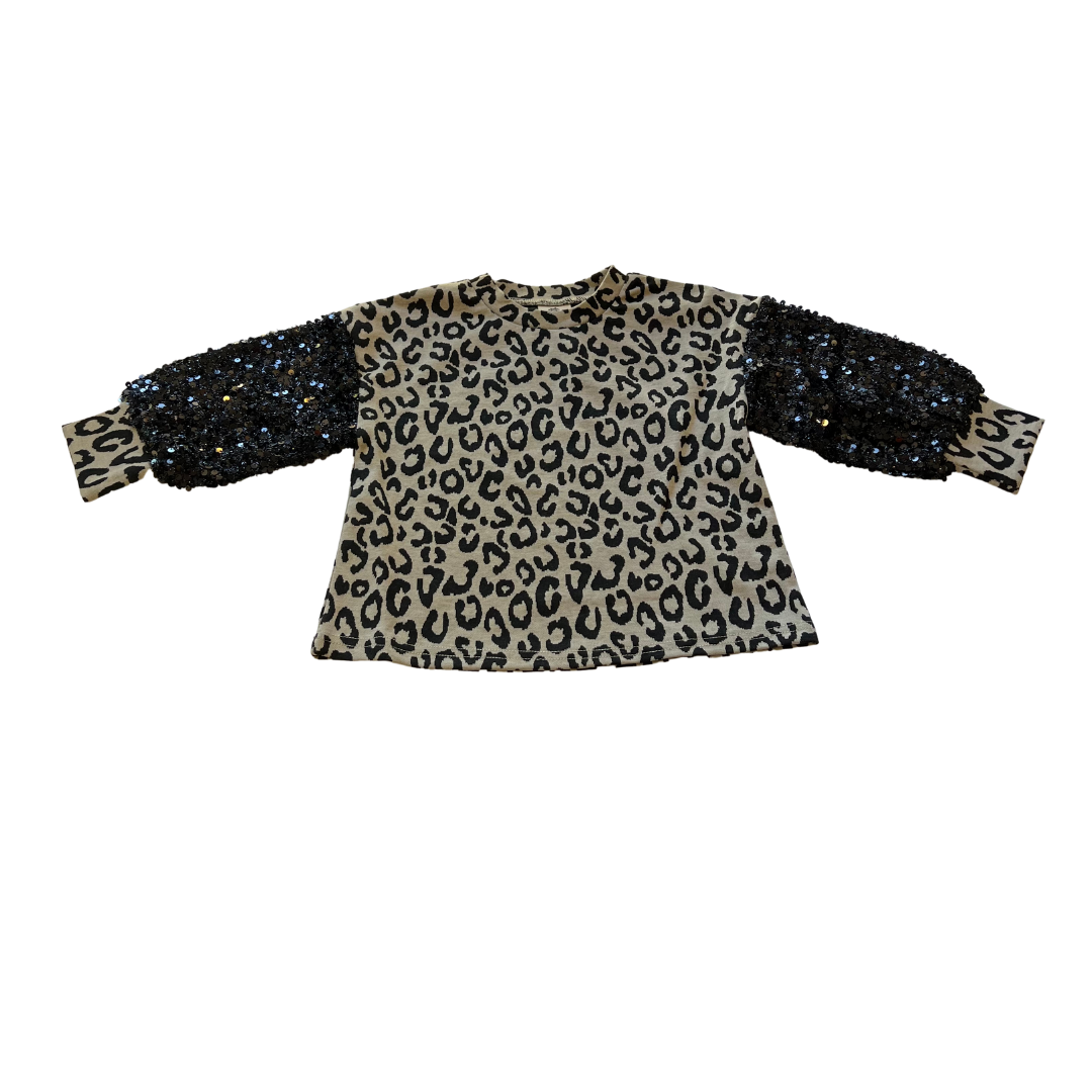 Girl L/S Sequin Sleeve Top