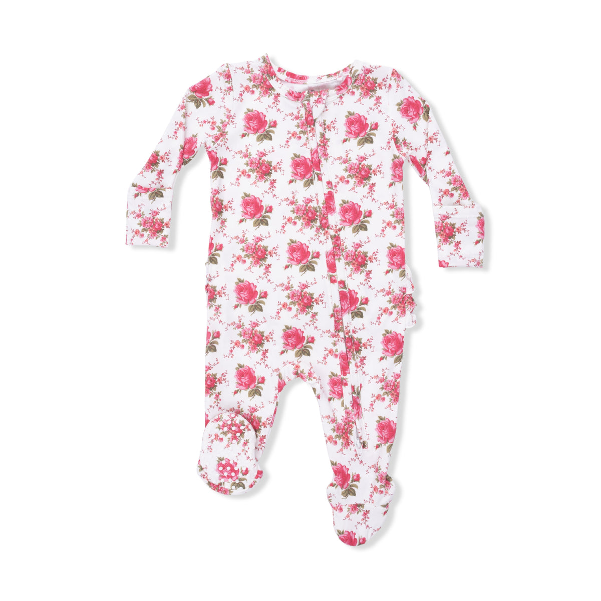Baby Girl, Bamboo 2-Way Zipper Footie
