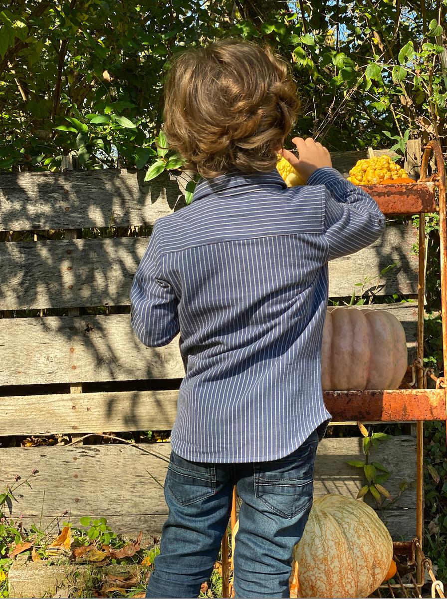 Boys L/S Jersey Knit Button Down Shirt