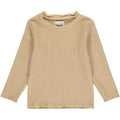Girl Mock Turtle Neck Texture Top