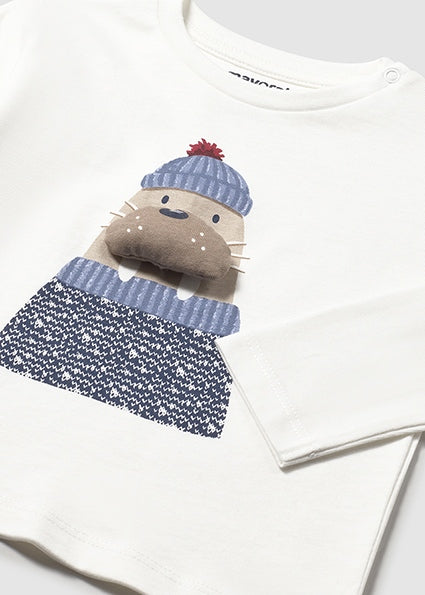 Baby Appliqued Walrus L/S T-Shirt