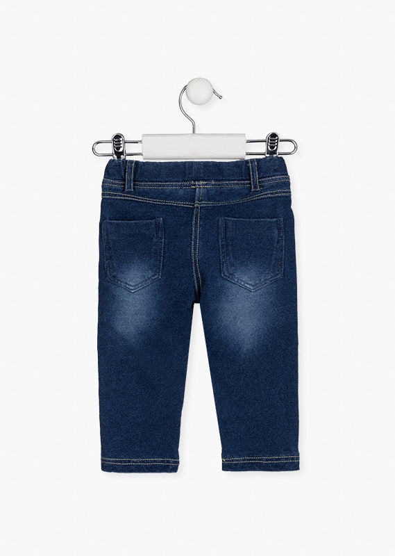 Baby / Toddler Dk Blue Dot Denim Jeans