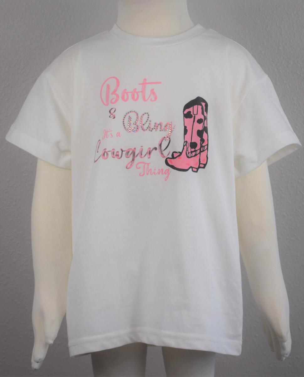 Girl Boot and Bling T-Shirt