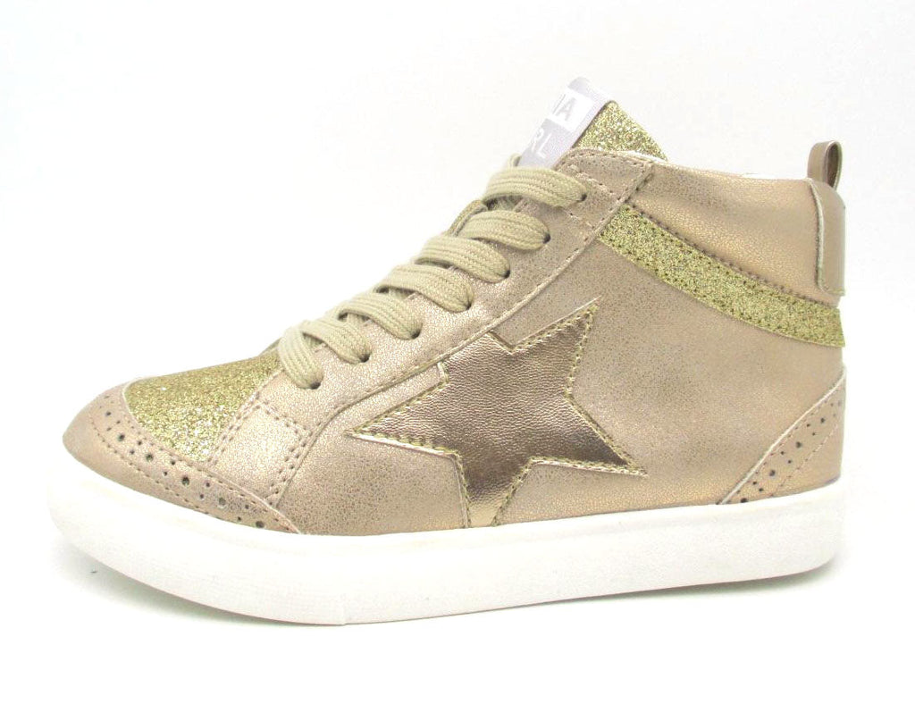 Junior Girl Gold Star Fashion Sneaker