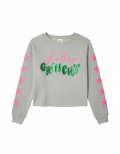 Teen Holiday Grinchy Sequin Pullover