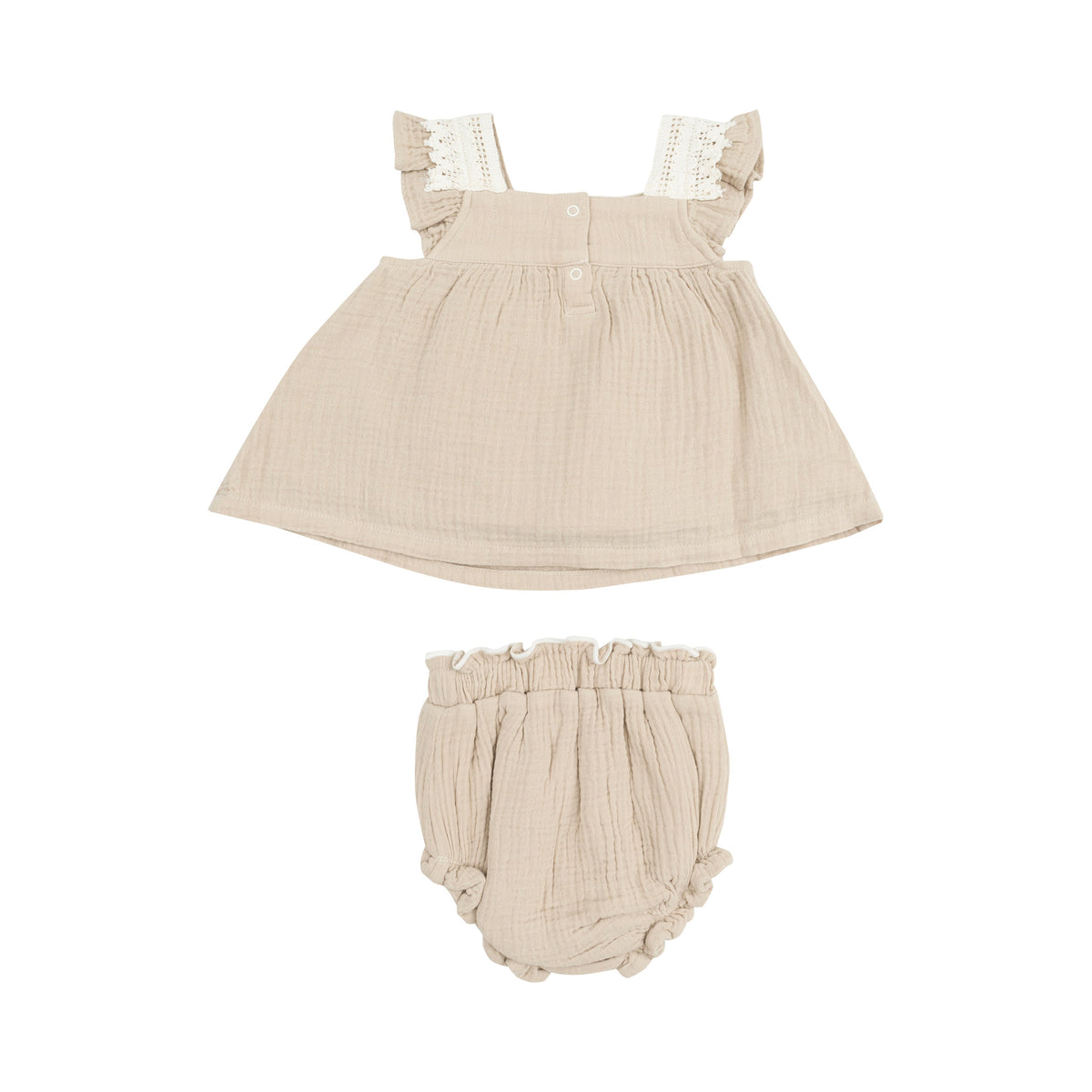 Solid Muslin Pinafore w/Diaper Cover