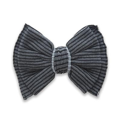 Baby Bling Ribbed Bow Clip