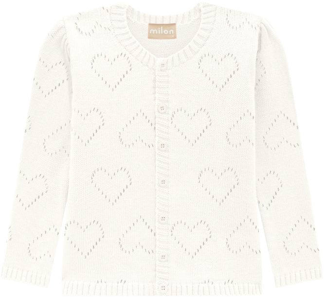 Girl L/S Heart Cardigan