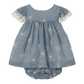 Baby Girl Embroidered Dress with Bloomers