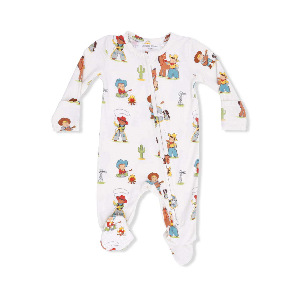 Baby Boy 2 Way Zipper Bamboo Footie