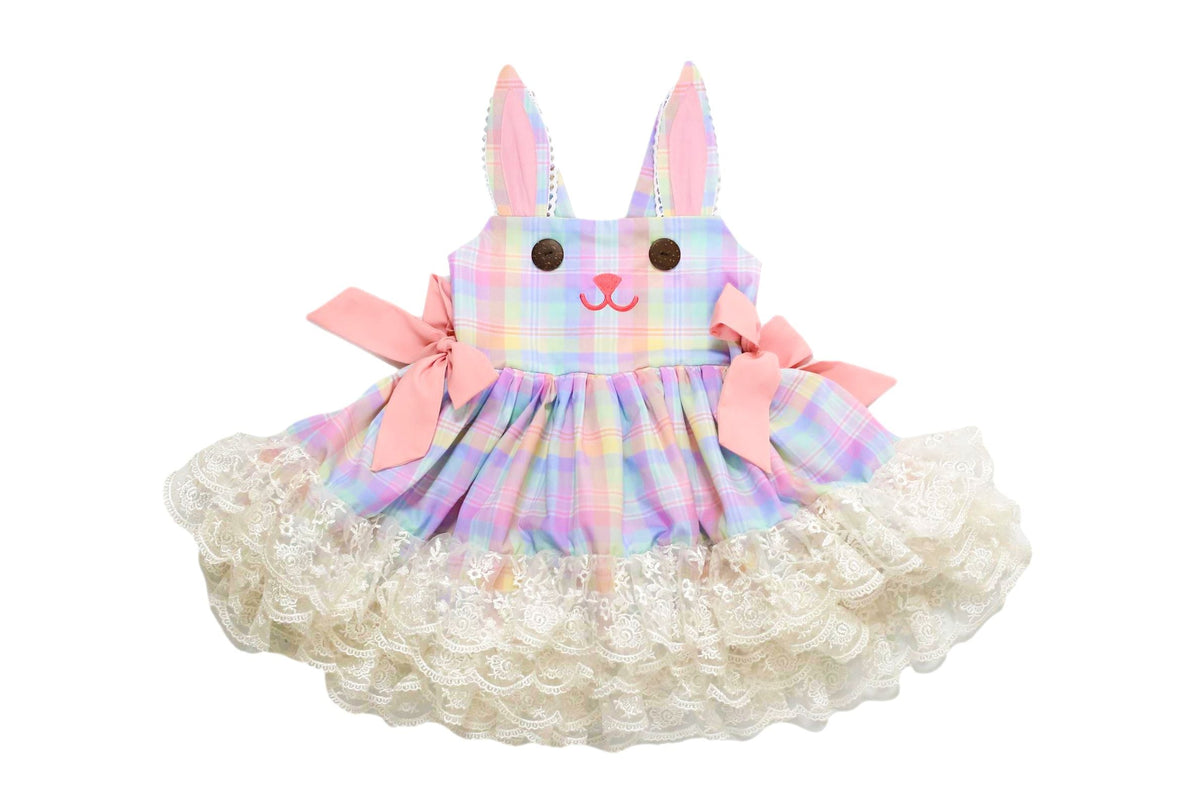Whimsical Plaid Bunny Dress