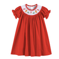 Velour Christmas Smocked Bishop Dress