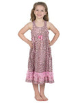 Pink and Tan Leopard Skin Racer back Gown