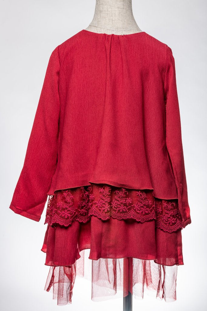 Tiered Lace/Ruffle Dress