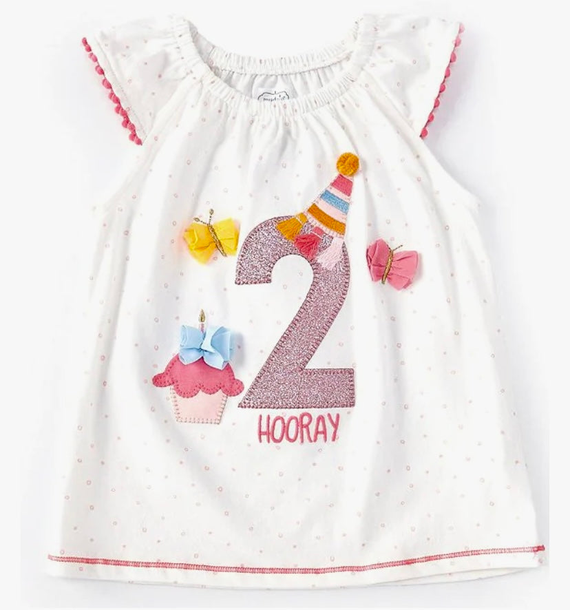 Mud Pie Girl Birthday Top