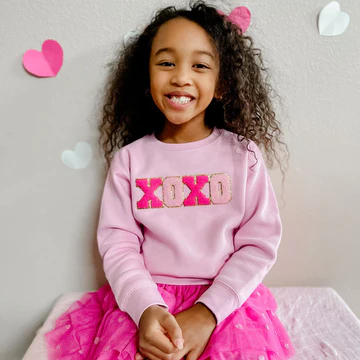 XOXO Patch Valentines Day Sweatshirt