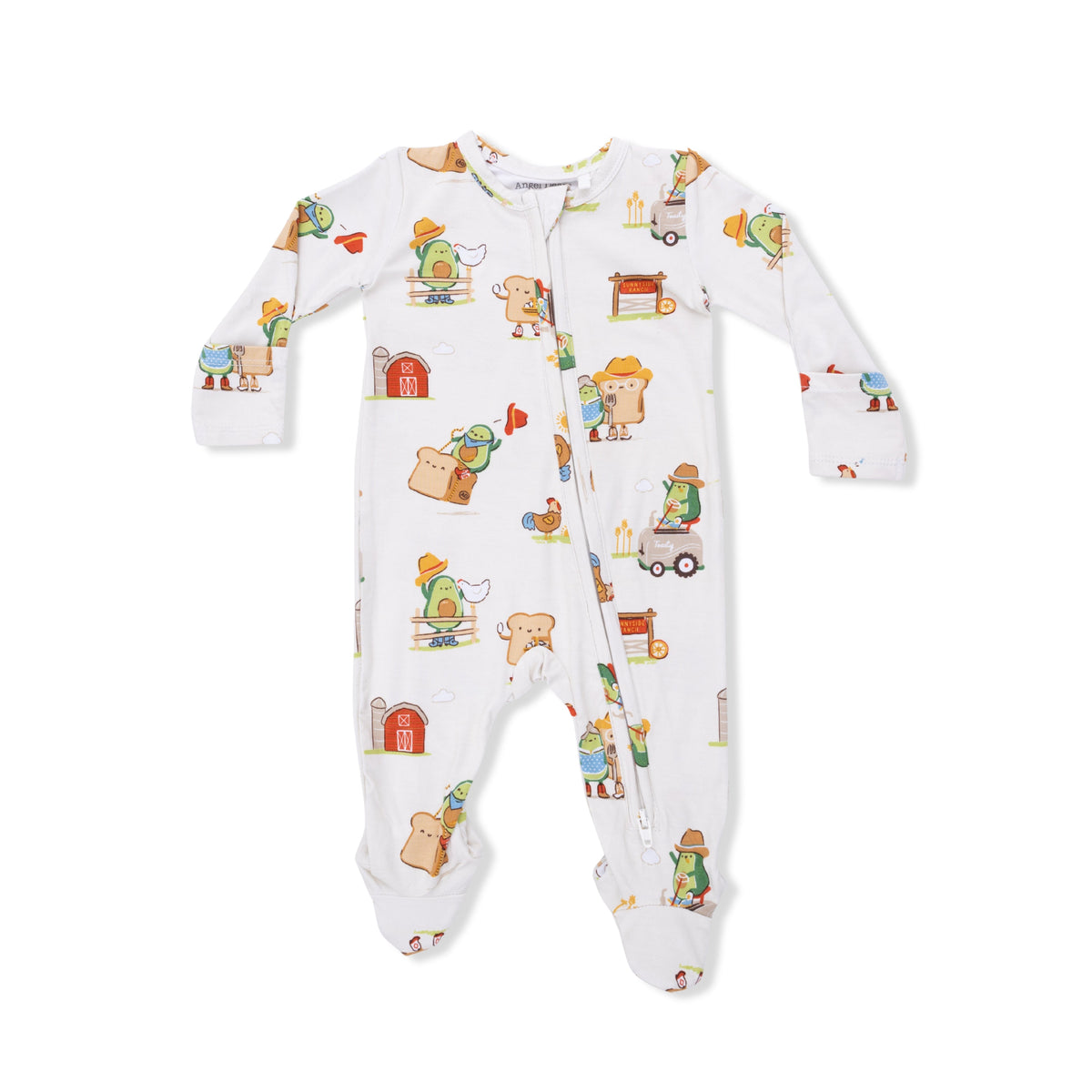 Baby Boy 2 Way Zipper Bamboo Footie