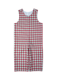 Boy's Christmas Plaid Romper