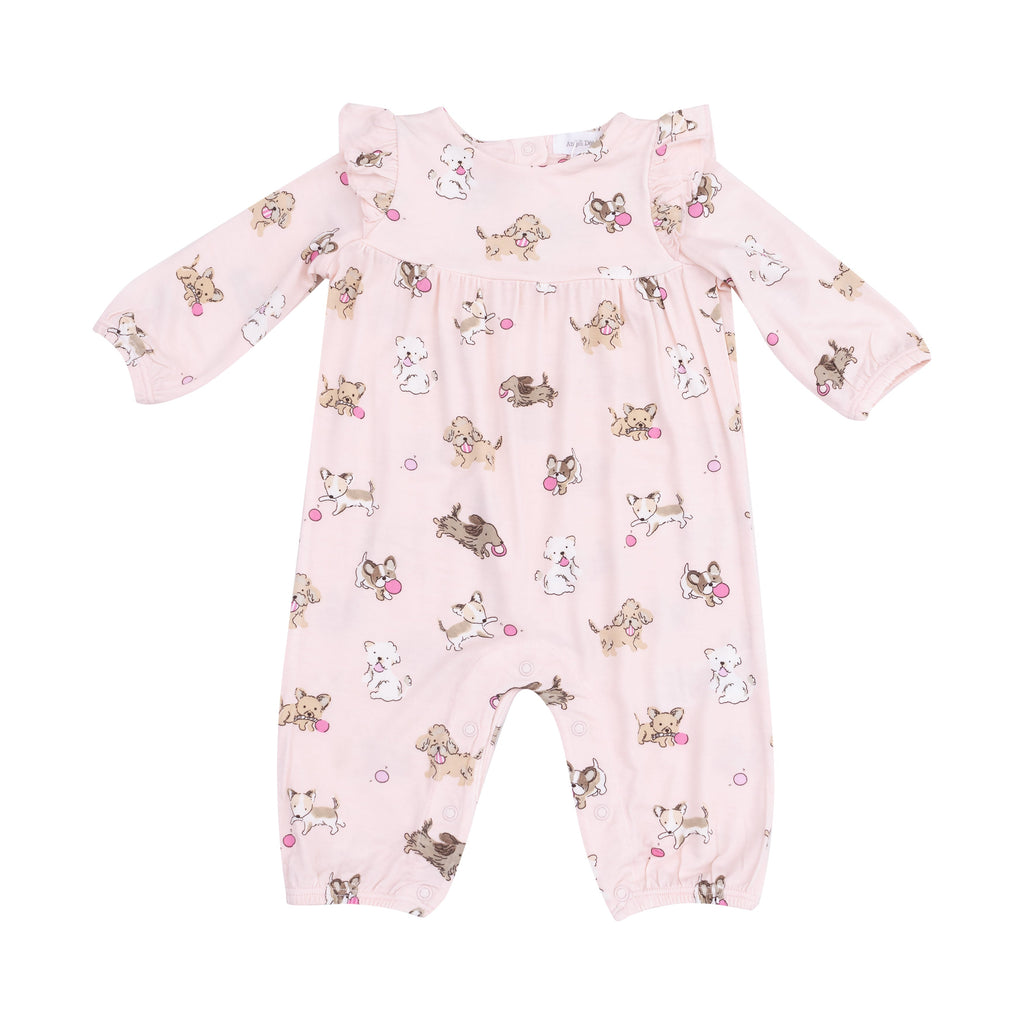 Baby & Toddler Ruffled Bamboo L/S Romper