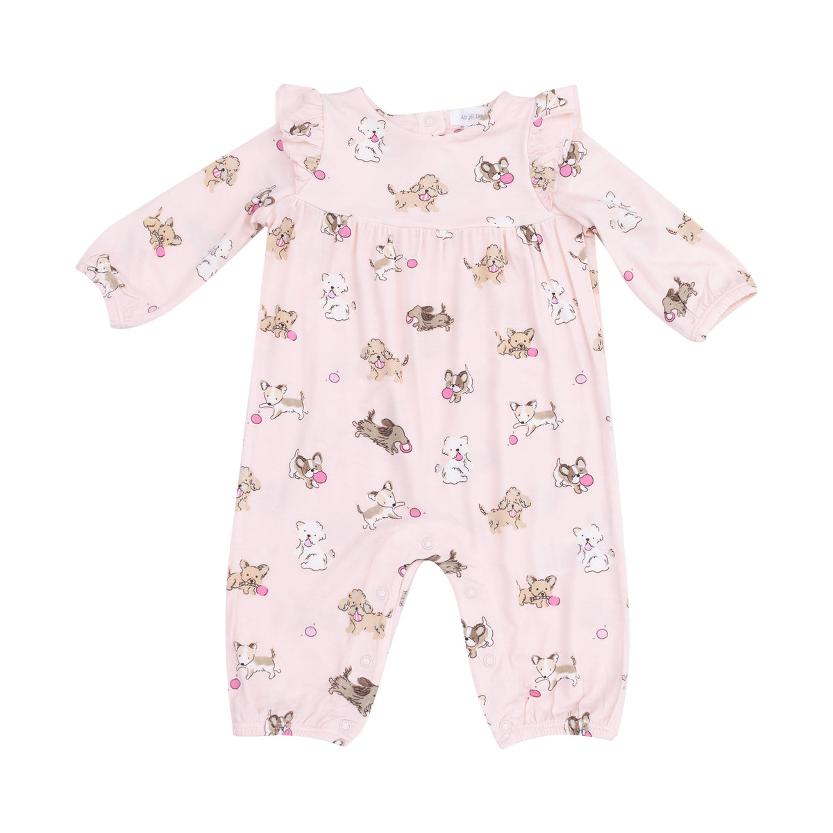 Baby & Toddler Ruffled Bamboo L/S Romper