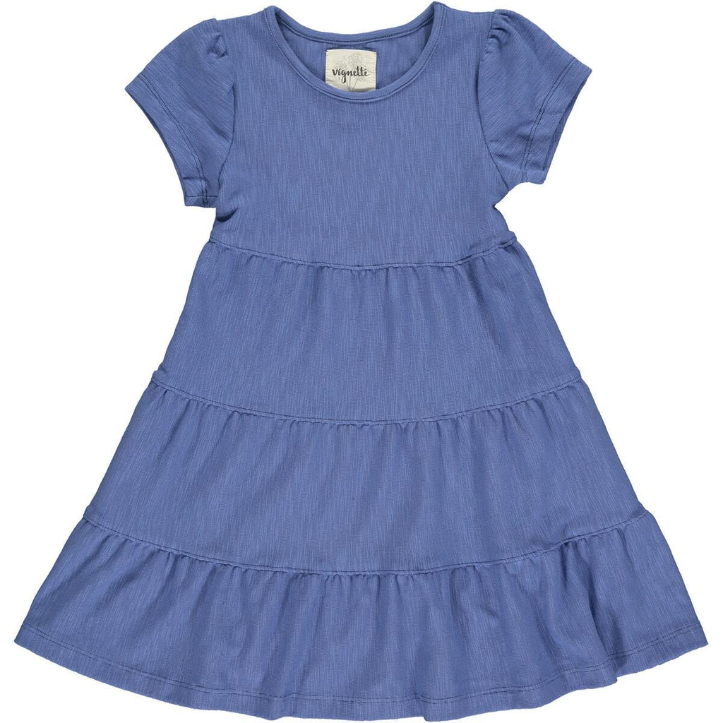 Iona  S/S Ruffled Tiered Dress