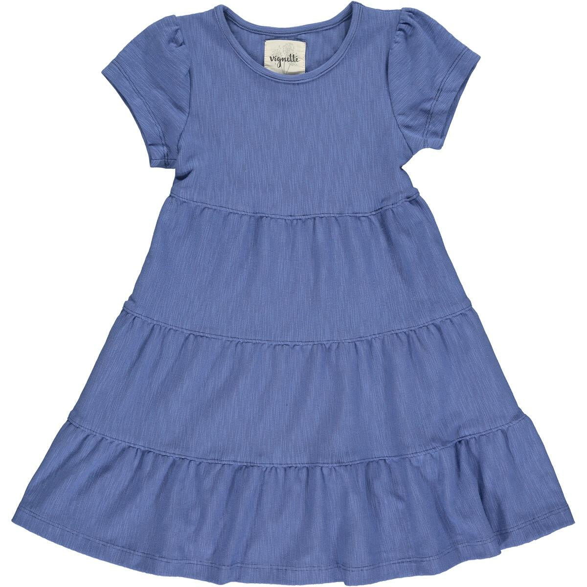 Iona  S/S Ruffled Tiered Dress