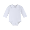 Baby /Toddler White Collared Long Sleeve Onesie