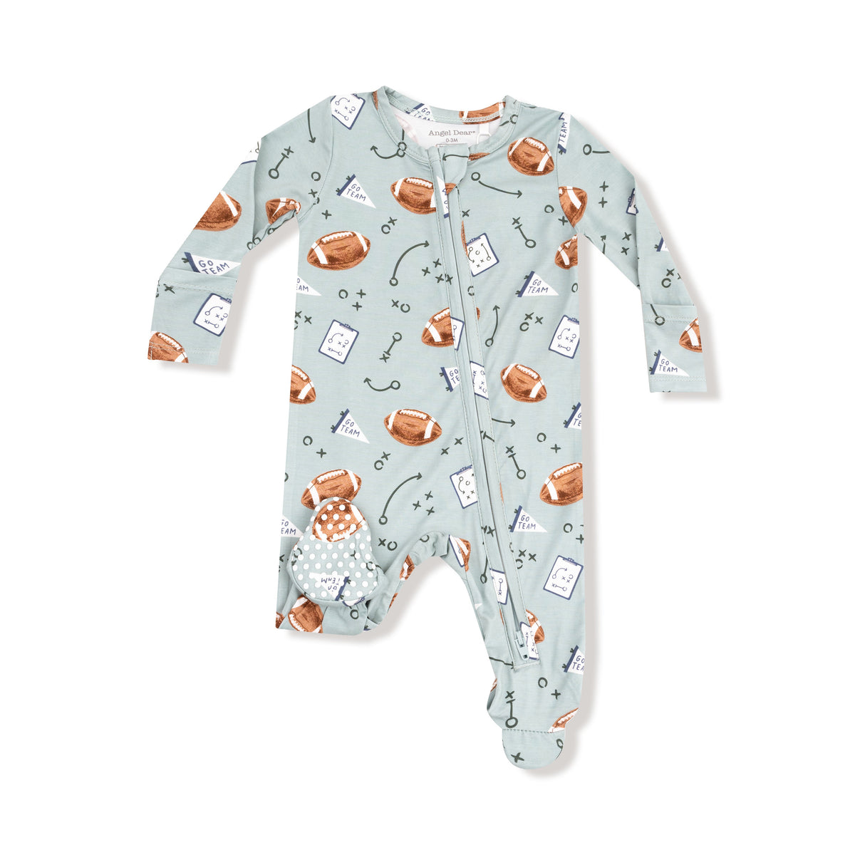 Baby Boy Bamboo 2-Way Zip Footed PJ