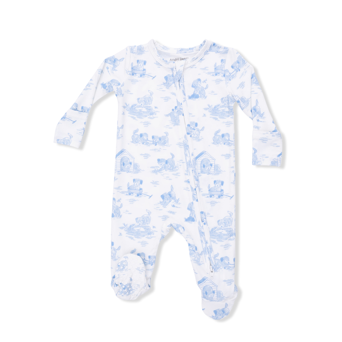 Baby Boy 2 Way Zipper Bamboo Footie
