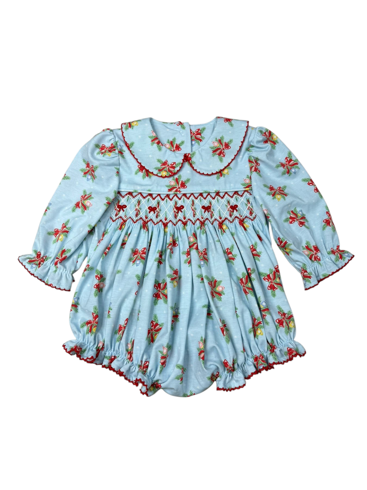 Merry & Bright L/S Smocked Bubble