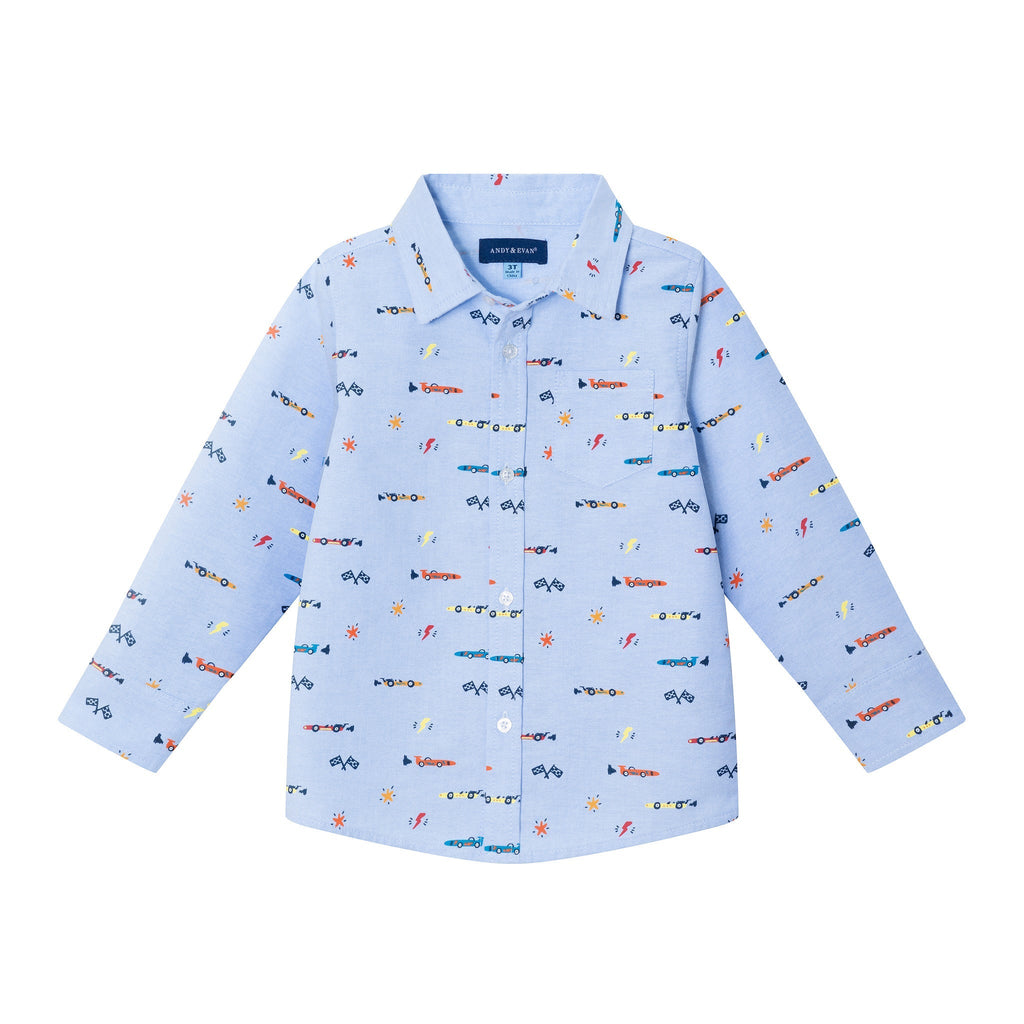Boy's Race Button down Shirt