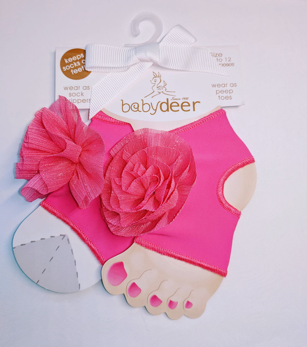Baby Deer Peep Toe Sock